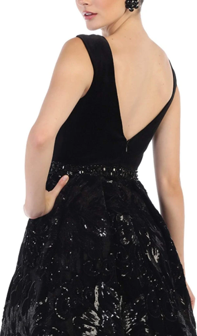 Formal Gowns May Queen - RQ7674 Embellished Plunging V-neck Ballgown 7 Formal Gowns May Queen - RQ7674 Embellished Plunging V-neck Ballgown