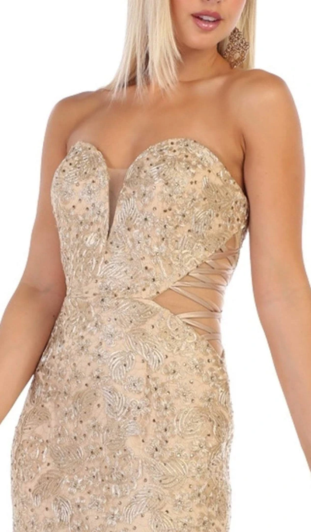 Formal Gowns May Queen - RQ7682 Embellished Deep Sweetheart Mermaid Dress 5 Formal Gowns May Queen - RQ7682 Embellished Deep Sweetheart Mermaid Dress