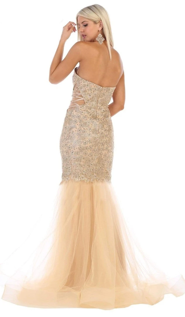 Formal Gowns May Queen - RQ7682 Embellished Deep Sweetheart Mermaid Dress 4 Formal Gowns May Queen - RQ7682 Embellished Deep Sweetheart Mermaid Dress