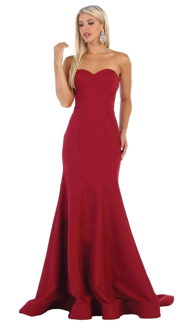 May Queen - RQ7703 Strapless Sweetheart Trumpet Evening Dress 7 May Queen - RQ7703 Strapless Sweetheart Trumpet Evening Dress
