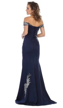 May Queen - RQ7712 Embellished Off-Shoulder Trumpet Dress 17 May Queen - RQ7712 Embellished Off-Shoulder Trumpet Dress