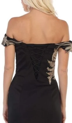 May Queen - RQ7712 Embellished Off-Shoulder Trumpet Dress 13 May Queen - RQ7712 Embellished Off-Shoulder Trumpet Dress