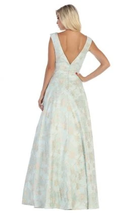 Formal Gowns May Queen - RQ7714 V-Neck A-Line Evening Dress