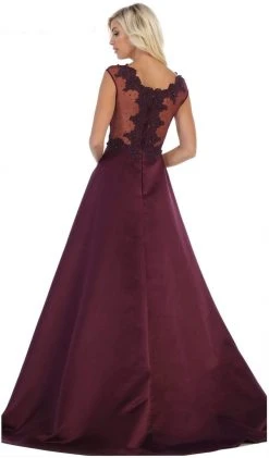 May Queen - RQ7723 Beaded Lace A-Line Evening Gown Formal Gowns 12 May Queen - RQ7723 Beaded Lace A-Line Evening Gown Formal Gowns