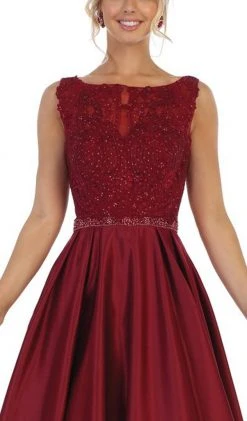 May Queen - RQ7744 Sleeveless Embellished Bateau Ballgown Formal Gowns 10 May Queen - RQ7744 Sleeveless Embellished Bateau Ballgown Formal Gowns