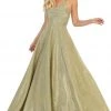 May Queen - RQ7751 V-neck A-line Gown With Cutouts