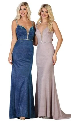 May Queen - RQ7758 Plunging Sweetheart Sheath Dress Formal Gowns