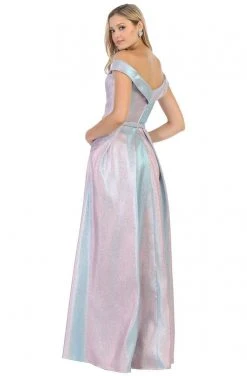 May Queen - RQ7775 Deep Off-Shoulder A-line Gown Formal Gowns 7 May Queen - RQ7775 Deep Off-Shoulder A-line Gown Formal Gowns