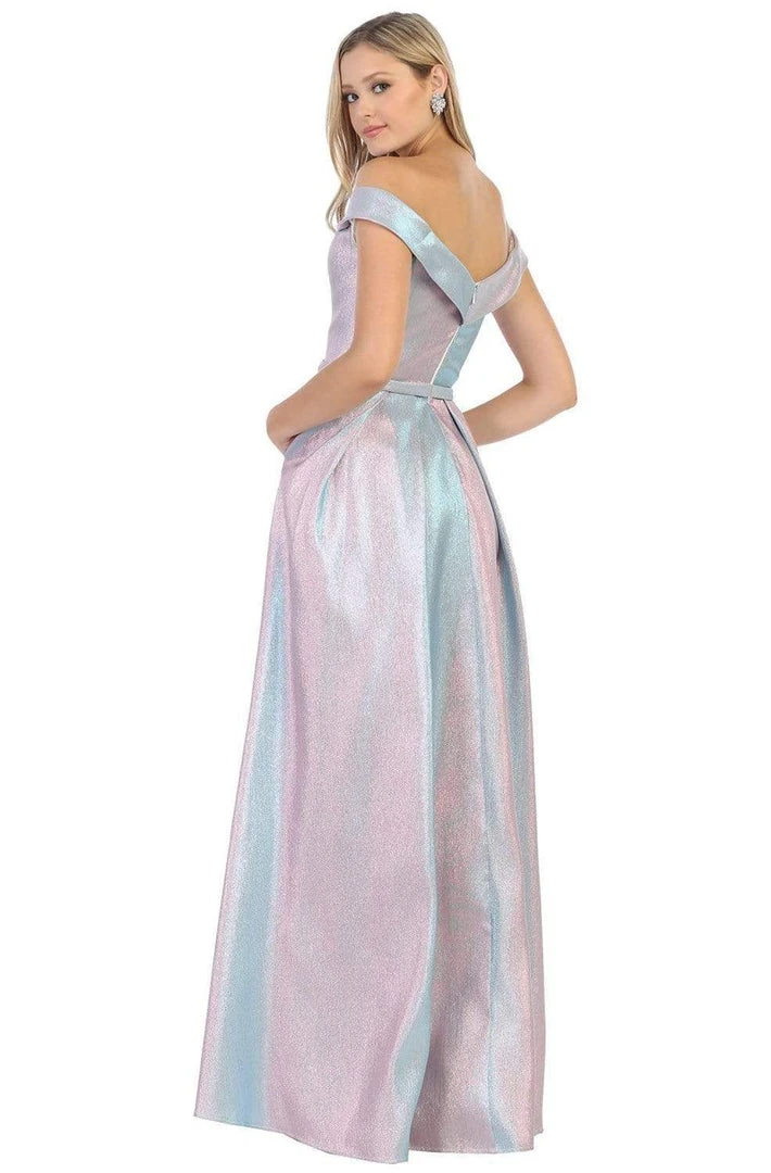 May Queen - RQ7775 Deep Off-Shoulder A-line Gown Formal Gowns 4 May Queen - RQ7775 Deep Off-Shoulder A-line Gown Formal Gowns