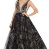 May Queen - RQ7780 Bedazzled Deep V-neck Ballgown Formal Gowns 2 May Queen - RQ7780 Bedazzled Deep V-neck Ballgown Formal Gowns