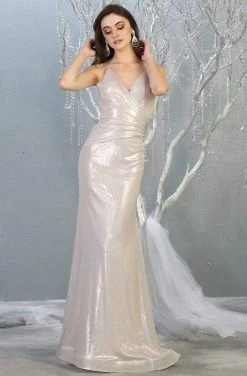 Formal Gowns May Queen - RQ7838 V-neck Wrapped Trumpet Dress 10 Formal Gowns May Queen - RQ7838 V-neck Wrapped Trumpet Dress