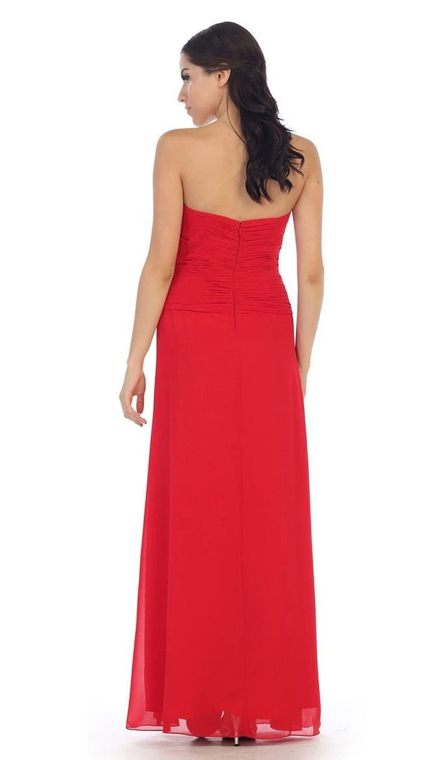 May Queen - Ruched Evening Gown With Quarter Length Jacket Formal Gowns 12 May Queen - Ruched Evening Gown With Quarter Length Jacket Formal Gowns