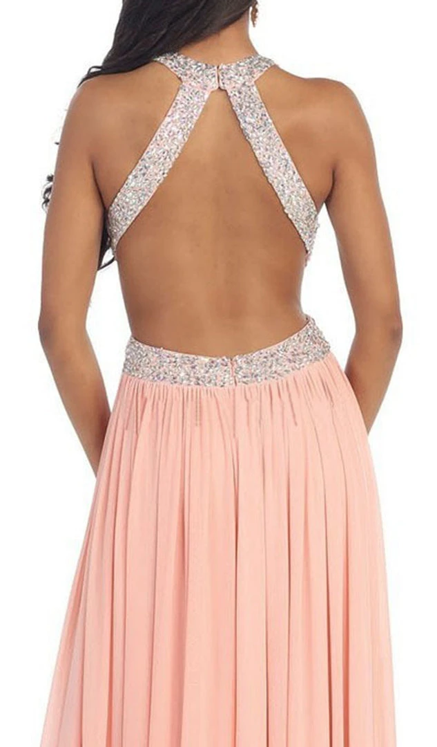 Formal Gowns May Queen - Ruched Halter A-Line Evening Gown 6 Formal Gowns May Queen - Ruched Halter A-Line Evening Gown
