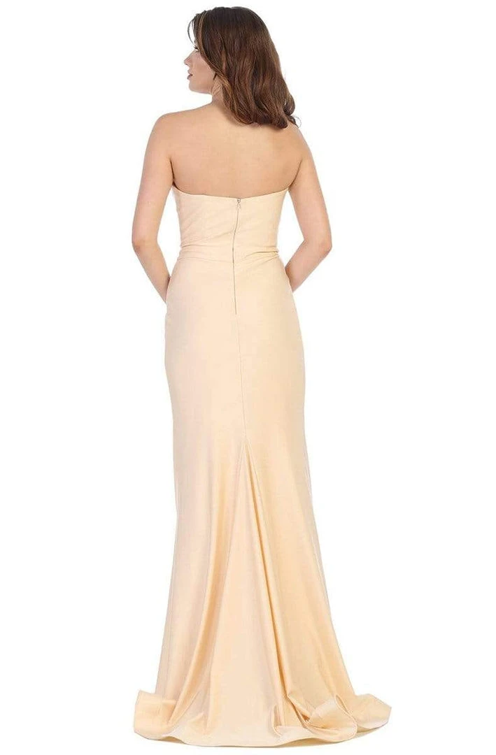 May Queen - Ruched Sweetheart Draping High Slit Dress MQ1718 - 1 Pc Mauve In Size 6 Available Formal Gowns 5 May Queen - Ruched Sweetheart Draping High Slit Dress MQ1718 - 1 Pc Mauve In Size 6 Available Formal Gowns