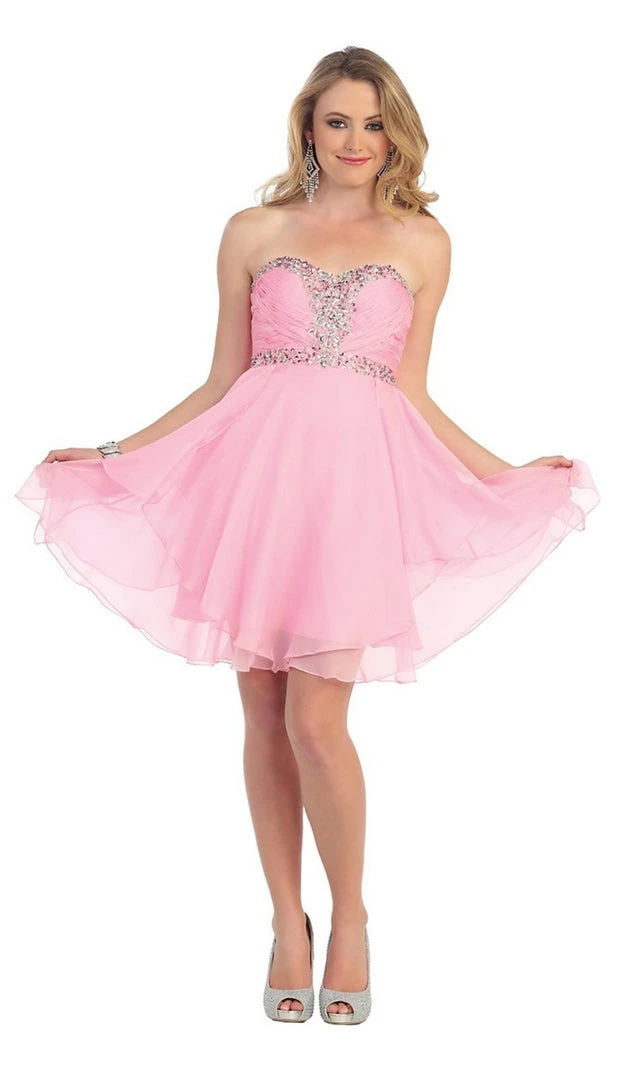 May Queen - Sassy Strapless Sequined Cocktail Dress Cocktail Dresses 9 May Queen - Sassy Strapless Sequined Cocktail Dress Cocktail Dresses