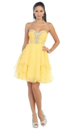 May Queen - Sassy Strapless Sequined Cocktail Dress Cocktail Dresses 24 May Queen - Sassy Strapless Sequined Cocktail Dress Cocktail Dresses