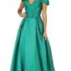 Formal Gowns May Queen - Satin Off Shoulder A-line Evening Dress