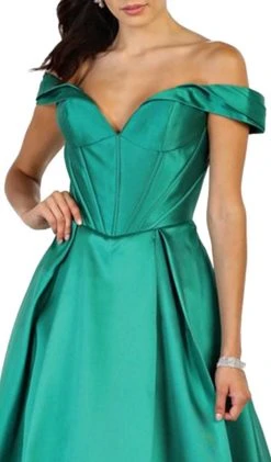 Formal Gowns May Queen - Satin Off Shoulder A-line Evening Dress