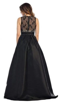 May Queen - Sleeveless Lace Applique Taffeta Formal Ball Gown Formal Gowns 9 May Queen - Sleeveless Lace Applique Taffeta Formal Ball Gown Formal Gowns
