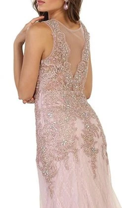 May Queen - Sleeveless Sheer Illusion Evening Gown Formal Gowns 11 May Queen - Sleeveless Sheer Illusion Evening Gown Formal Gowns