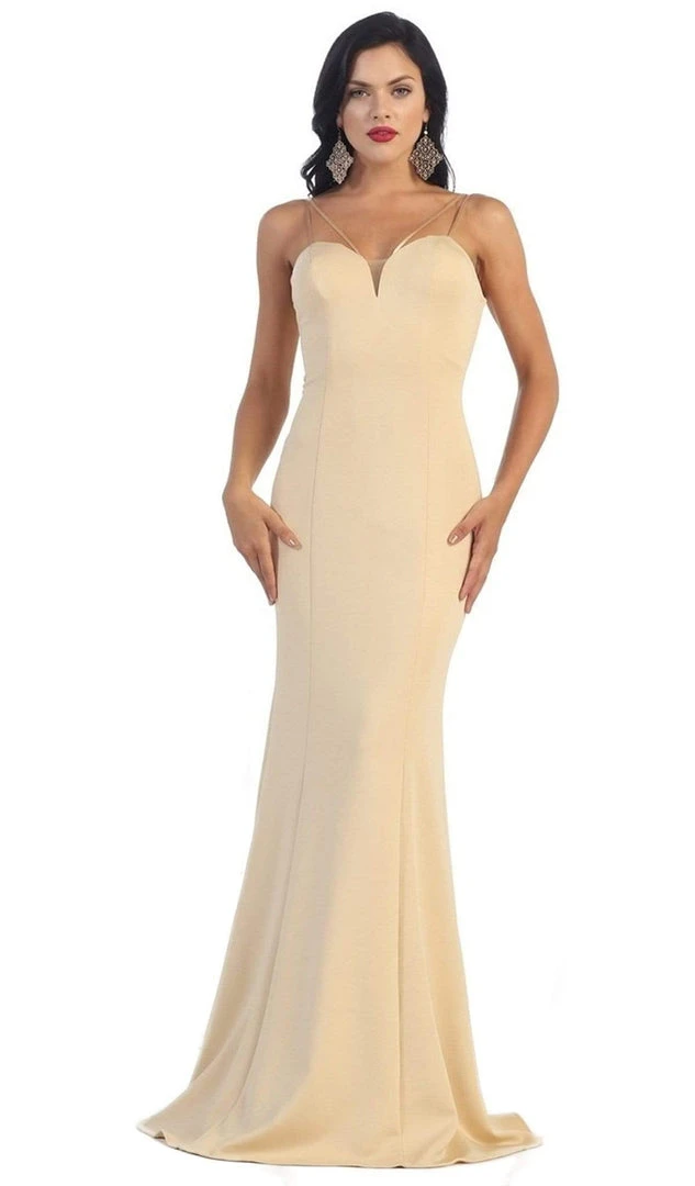 Formal Gowns May Queen - Sleeveless V-neck Sheath Evening Dress 9 Formal Gowns May Queen - Sleeveless V-neck Sheath Evening Dress