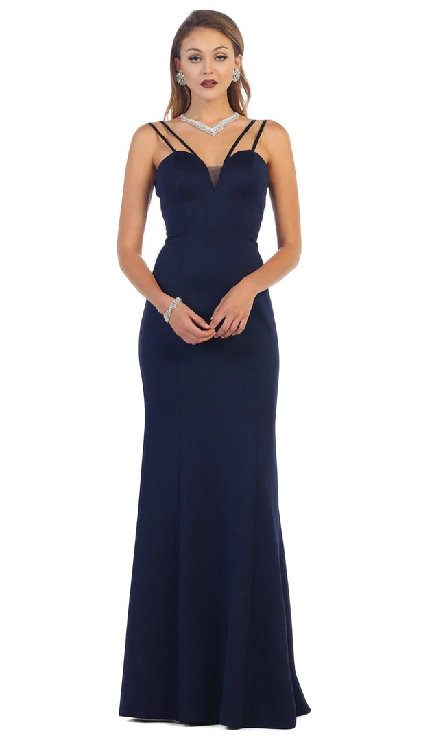 Formal Gowns May Queen - Sleeveless V-neck Sheath Evening Dress 7 Formal Gowns May Queen - Sleeveless V-neck Sheath Evening Dress