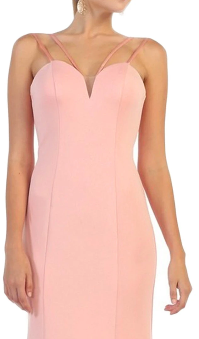 Formal Gowns May Queen - Sleeveless V-neck Sheath Evening Dress 4 Formal Gowns May Queen - Sleeveless V-neck Sheath Evening Dress