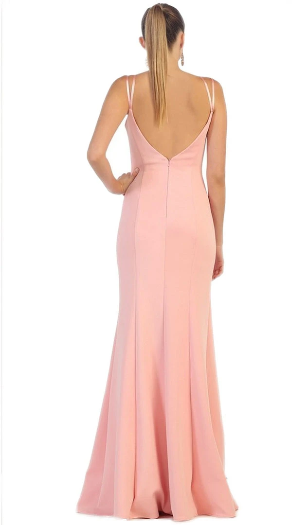 Formal Gowns May Queen - Sleeveless V-neck Sheath Evening Dress 5 Formal Gowns May Queen - Sleeveless V-neck Sheath Evening Dress
