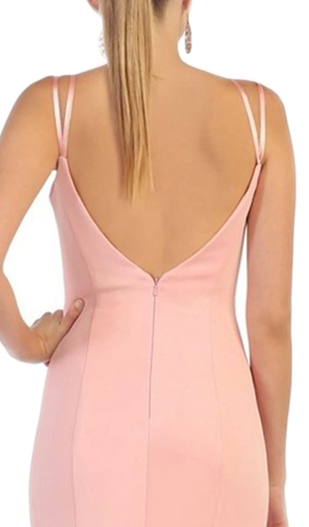 Formal Gowns May Queen - Sleeveless V-neck Sheath Evening Dress 6 Formal Gowns May Queen - Sleeveless V-neck Sheath Evening Dress