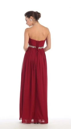 May Queen - Strapless Bejeweled A-Line Gown MQ-1169 Formal Gowns