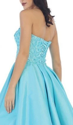 May Queen - Strapless High-Low Pleated Cocktail Dress Cocktail Dresses 13 May Queen - Strapless High-Low Pleated Cocktail Dress Cocktail Dresses