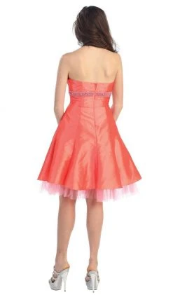 May Queen - Strapless Pleated Bodice Empire Cocktail Dress MQ596 Cocktail Dresses