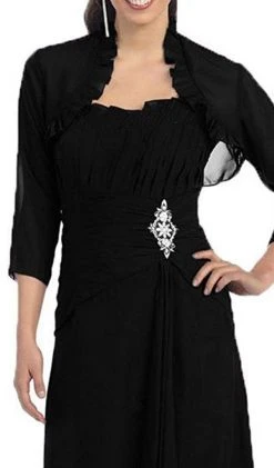 May Queen - Strapless Pleated Mother Of The Bride Gown With Bolero