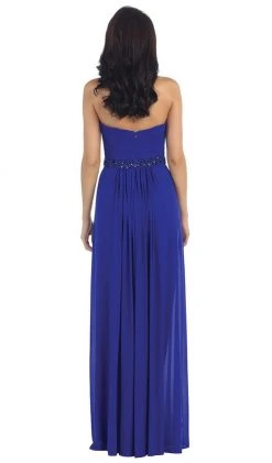 May Queen - Strapless Ruched Bodice Chiffon Long Prom Dress 15 May Queen - Strapless Ruched Bodice Chiffon Long Prom Dress