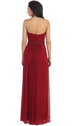 May Queen - Strapless Ruched Bodice Chiffon Long Prom Dress 11 May Queen - Strapless Ruched Bodice Chiffon Long Prom Dress