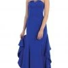May Queen - Strapless With Side Peplum Long Dress Formal Gowns