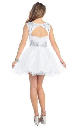 May Queen - Stunning Beaded Illusion Neck Cocktail Dress 28 May Queen - Stunning Beaded Illusion Neck Cocktail Dress