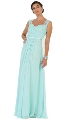 May Queen - Stunning Embellished Sweetheart Neck Chiffon A-Line Evening Dress