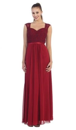 May Queen - Stunning Embellished Sweetheart Neck Chiffon A-Line Evening Dress