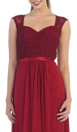 May Queen - Stunning Embellished Sweetheart Neck Chiffon A-Line Evening Dress