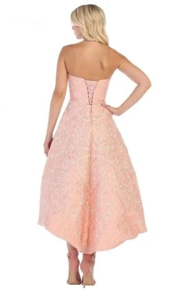 May Queen - Sweetheart Embroidered Metallic Scrolls RQ7672 - 1 Pc Blush In Size 16 Available Cocktail Dresses