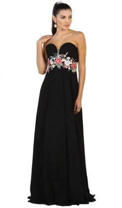 May Queen - Sweetheart Floral Empire Evening Gown Formal Gowns 10 May Queen - Sweetheart Floral Empire Evening Gown Formal Gowns