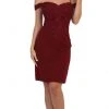 Cocktail Dresses May Queen - Sweetheart V-Back Sheath Dress MQ1577 - 1 Pc Burgundy In Size 6 Available 1 Cocktail Dresses May Queen - Sweetheart V-Back Sheath Dress MQ1577 - 1 Pc Burgundy In Size 6 Available