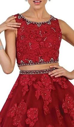 Formal Gowns May Queen - Two Piece Embellished Evening Gown