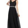 Formal Gowns May Queen - V-Neck Embellished Formal Dress MQ1701 - 1 Pc Black In Size 10 Available 1 Formal Gowns May Queen - V-Neck Embellished Formal Dress MQ1701 - 1 Pc Black In Size 10 Available