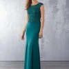 Formal Gowns MGNY By Mori Lee - 71724 Embroidered Scoop Sheath Gown 1 Formal Gowns MGNY By Mori Lee - 71724 Embroidered Scoop Sheath Gown