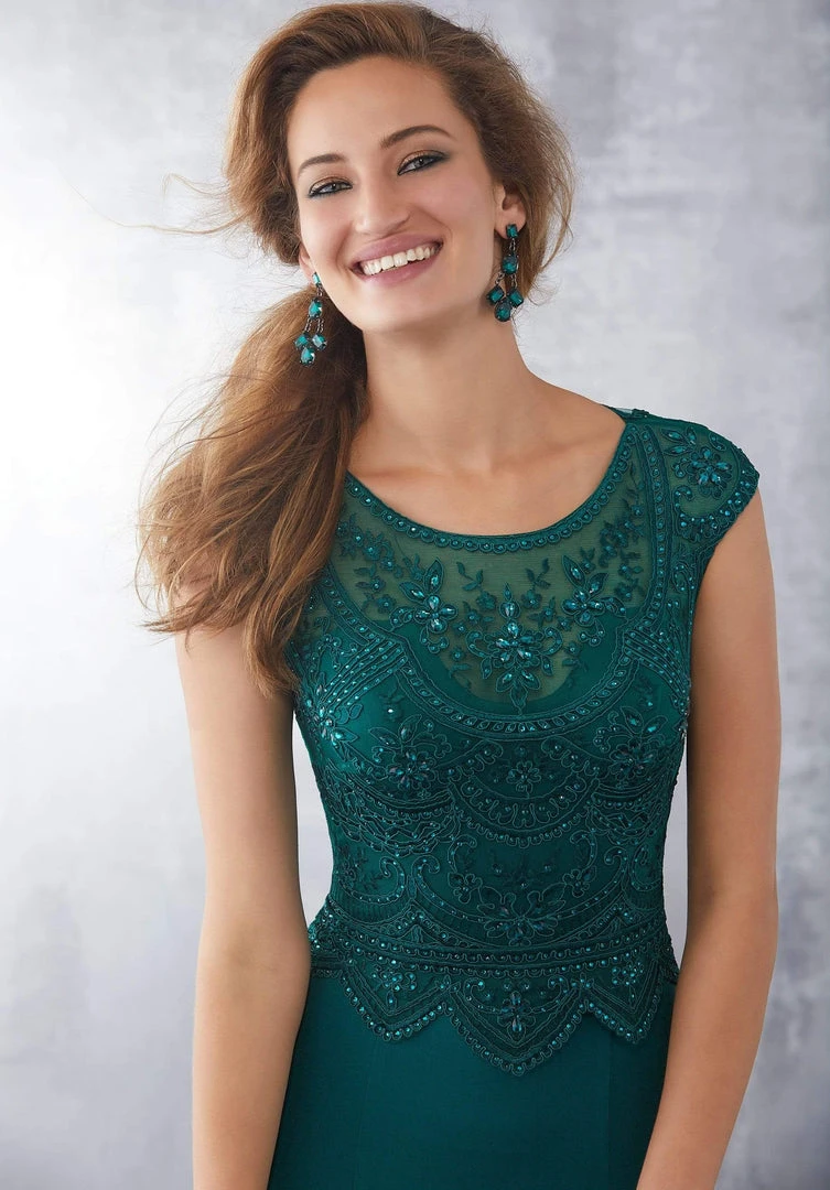 Formal Gowns MGNY By Mori Lee - 71724 Embroidered Scoop Sheath Gown 5 Formal Gowns MGNY By Mori Lee - 71724 Embroidered Scoop Sheath Gown