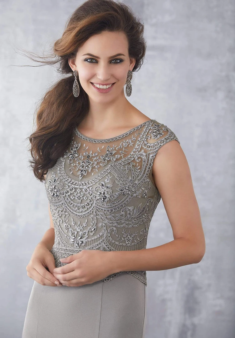 Formal Gowns MGNY By Mori Lee - 71724 Embroidered Scoop Sheath Gown 7 Formal Gowns MGNY By Mori Lee - 71724 Embroidered Scoop Sheath Gown