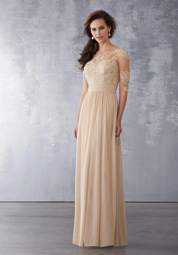 MGNY By Mori Lee - 71726 Embroidered Scoop Neck Sheath Dress 3 MGNY By Mori Lee - 71726 Embroidered Scoop Neck Sheath Dress