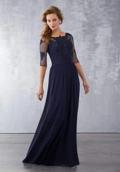 MGNY By Mori Lee - 71726 Embroidered Scoop Neck Sheath Dress 14 MGNY By Mori Lee - 71726 Embroidered Scoop Neck Sheath Dress